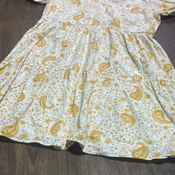 Ivy street paisley print tired baby doll dress cotton mini prairie sun dress - Picture 5 of 9